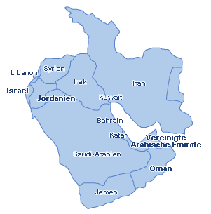 Naher & Mittlerer Osten Landkarte